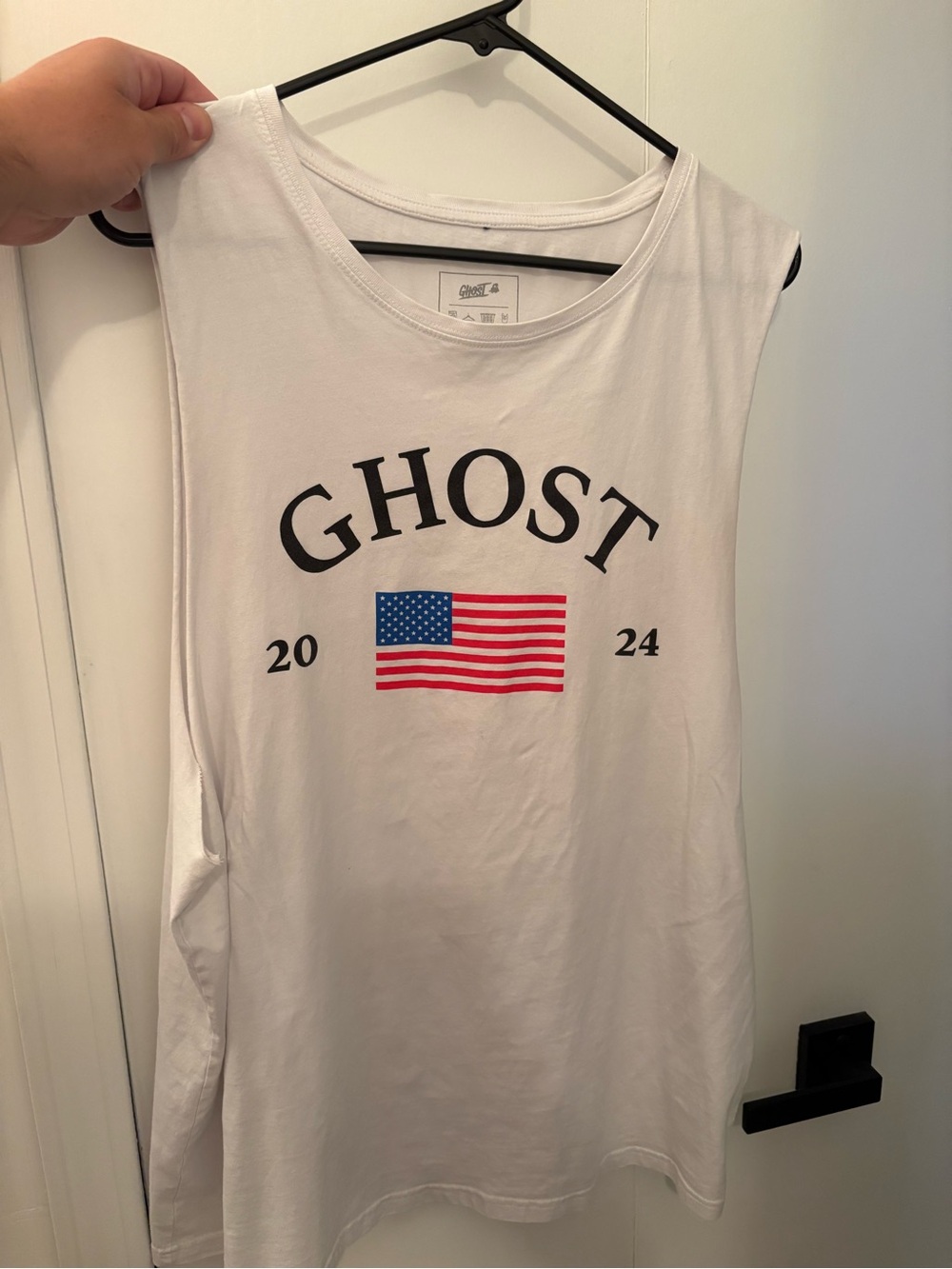 Ghost Lifestyle White USA Sleeveless Tee XL